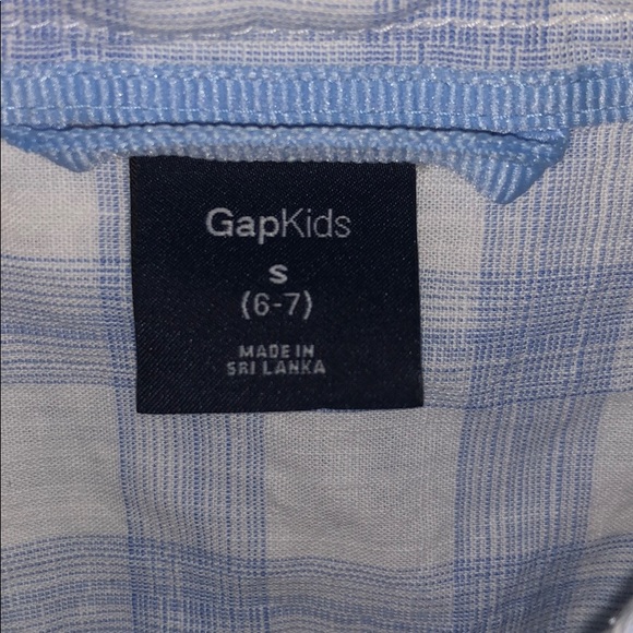 GAP boys 6-7 striped button down short sleeve - Picture 3 of 3
